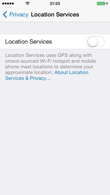 Press the indicator next to 