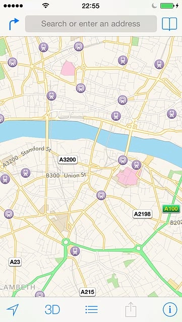 Press Search or enter an address.