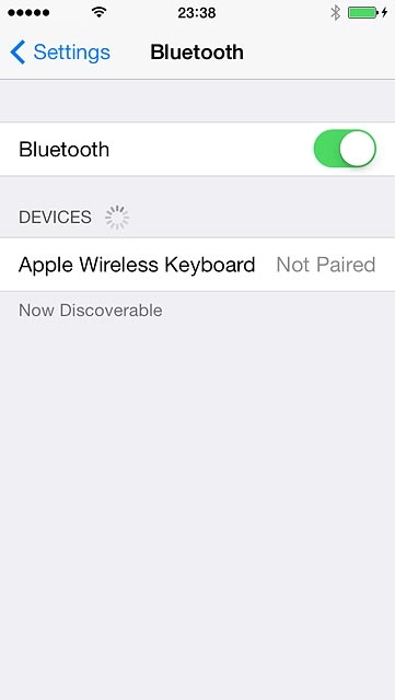 Your phone searches for devices and after a moment, a list of Bluetooth devices within range is displayed.Press the required Bluetooth device.Follow the instructions on the display to pair the Bluetooth device with your phone.The new device is displayed on the list of paired devices.