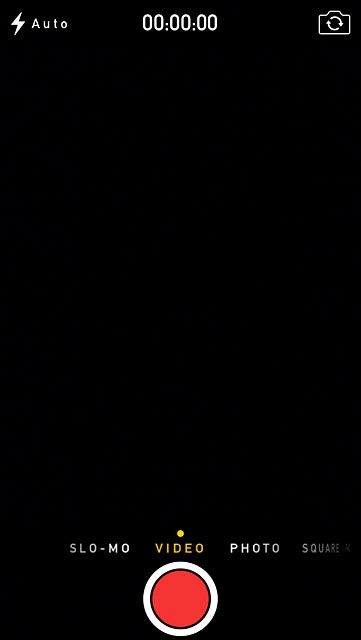 Press the video light icon.