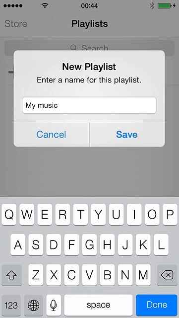 Key in a name for the playlist and press Save.