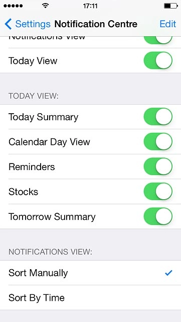 Press Sort Manually or Sort By Time.