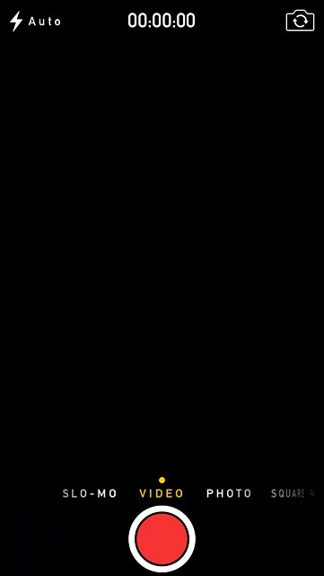 Slide your finger right on the display to select VIDEO.