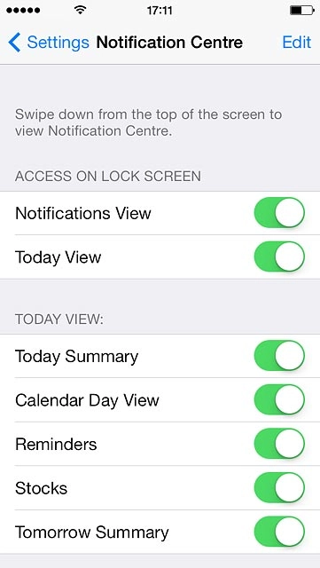 Press the indicator next to 