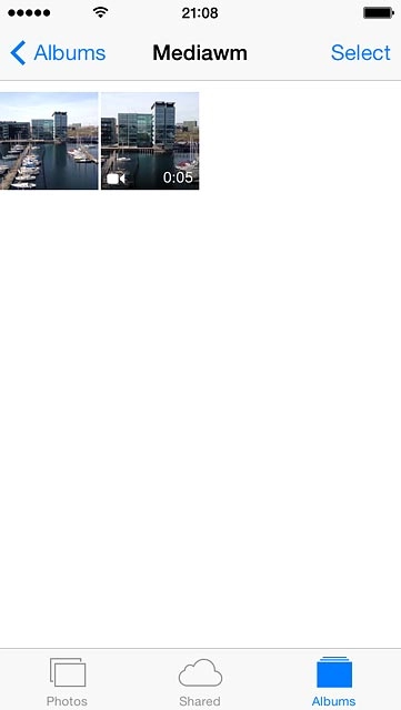 Go to the required folder.Press the required picture or the required video clip.