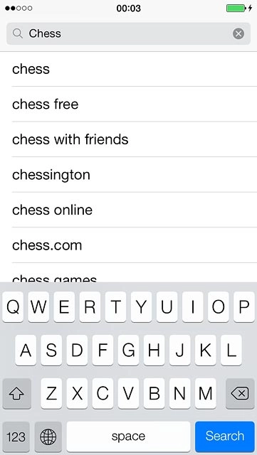 Key in the name of the required app and press Search.