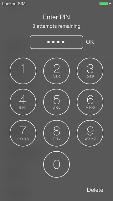 Key in your PIN and press OK.If your phone rejects the SIM:Contact the distributor or service provider where you bought your phone.