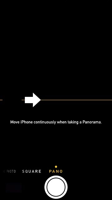 To take a panorama picture:Slide your finger left on the display to select PANO.