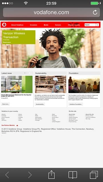Press the bookmarks icon.