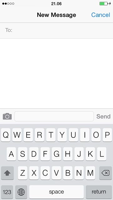 The following steps require that you're writing text and that the keypad is visible.