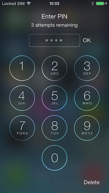 Key in your PIN and press OK.If your phone rejects the SIM:Contact the distributor or service provider where you bought your phone.