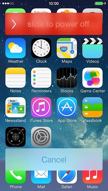 Drag the arrow right to turn off your phone.