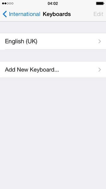 Press Add New Keyboard....