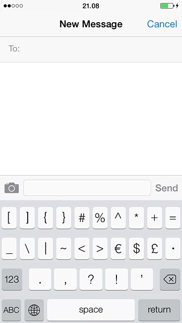 Press ABC to return to text input.