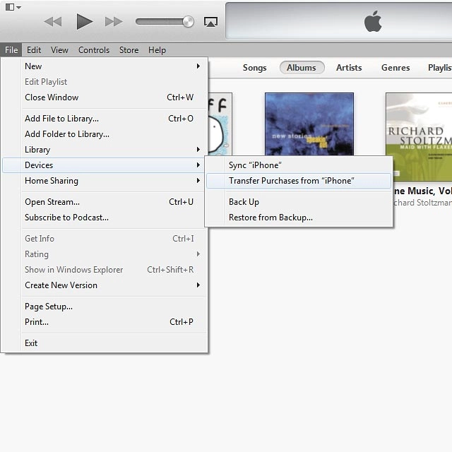 Click Transfer Purchases from .