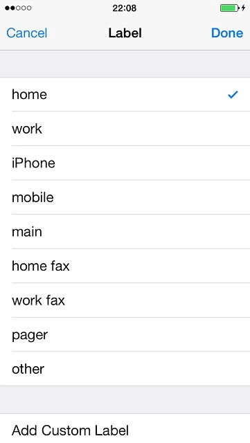 If you select Add Custom Label: