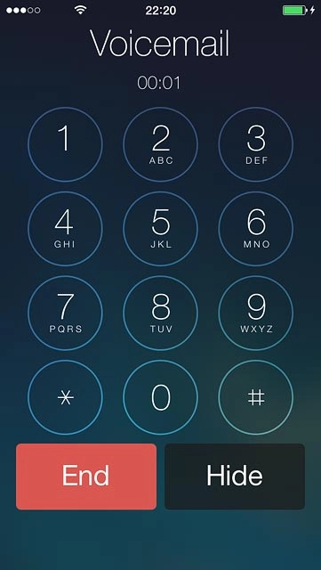 Press End to end the call.