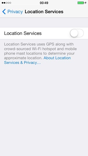 Press the indicator next to 