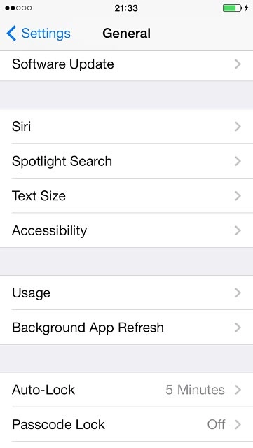 Press Passcode Lock.