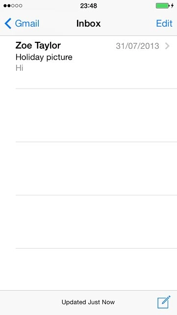 Press the new email message icon.