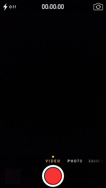 Press the video light icon.