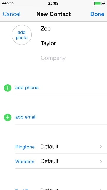 Press add phone and key in the required phone number.