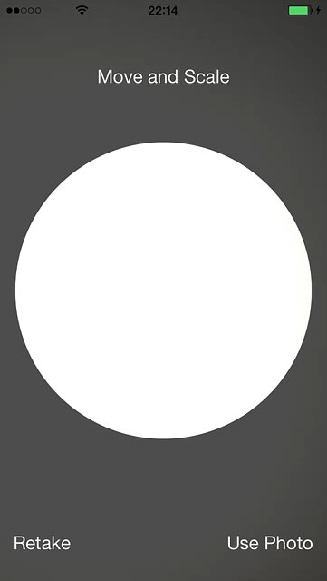 Drag the circle to the required position to select the required section.