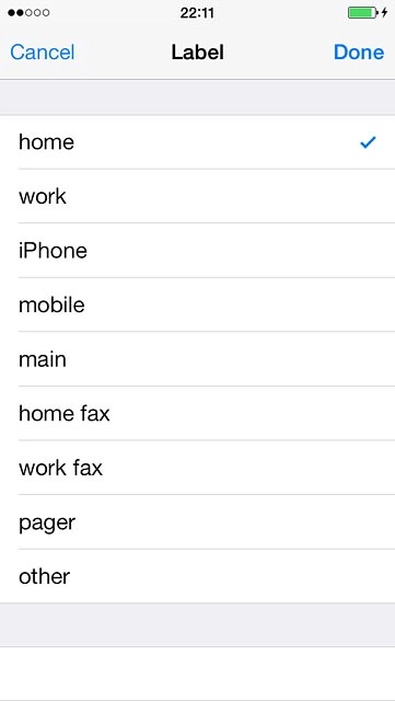 Key in the required text and press Done.