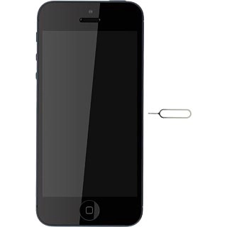 Insert the opener for the SIM holder into the small hole in the SIM holder on the side of your phone.