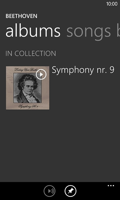 Slide your finger left or right on the display to select the required category.Go to the required audio file.