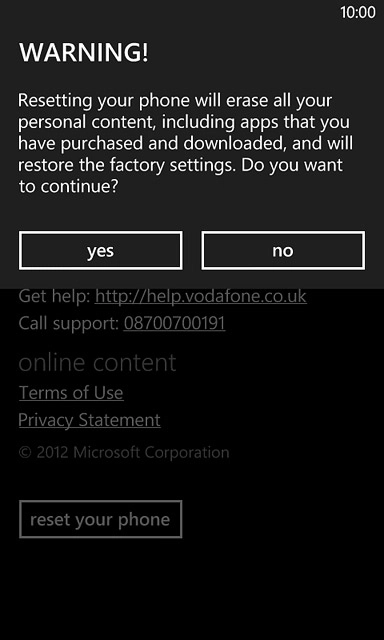 Press yes to accept.