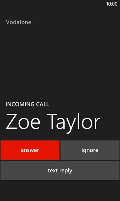 If the screen lock is turned on:Slide your finger up the display.Press answer.