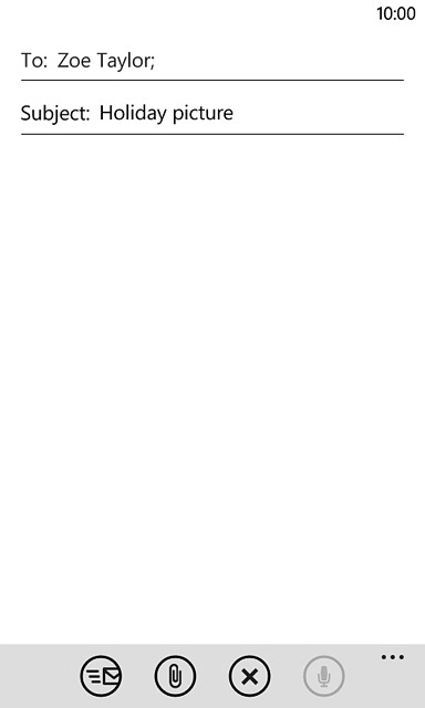 Press the text input field and write the required text.