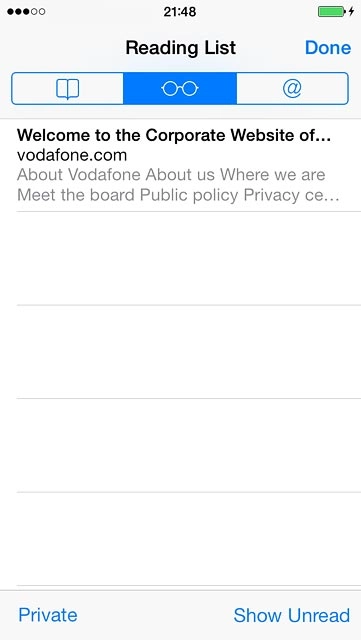 Press the required list.