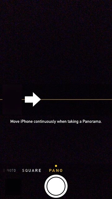 To take a panorama picture:Slide your finger left on the display to select PANO.