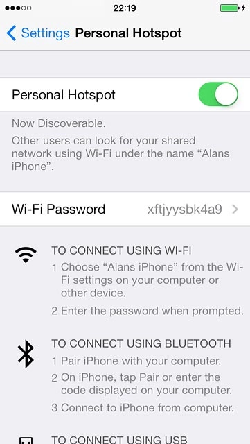 Press the indicator next to