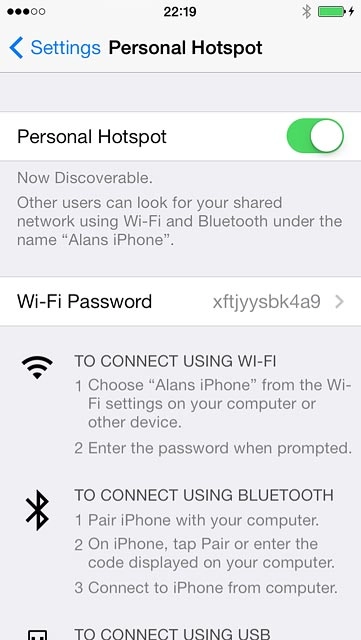 Press Wi-Fi Password.