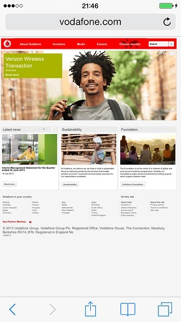 Press the menu icon.