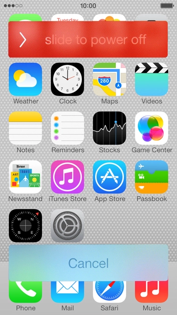 Drag the arrow right to turn off your phone.