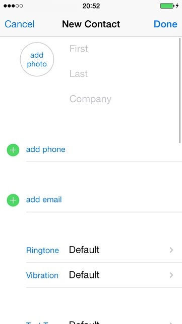 Press First and key in the required first name.