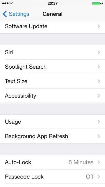 Press Passcode Lock.