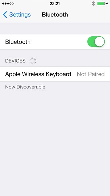 Your phone searches for devices and after a moment, a list of Bluetooth devices within range is displayed.Press the required Bluetooth device.Follow the instructions on the display to pair the Bluetooth device with your phone.The new device is displayed on the list of paired devices.