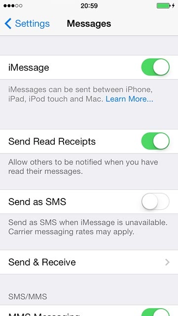 Press the indicator next to 