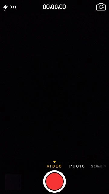 Press the video light icon.
