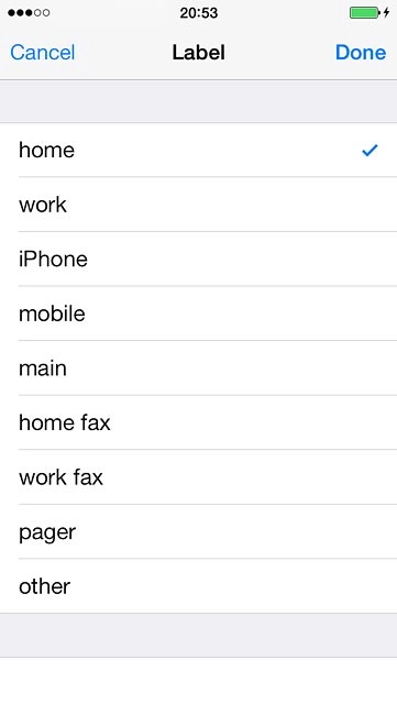 Key in the required text and press Done.
