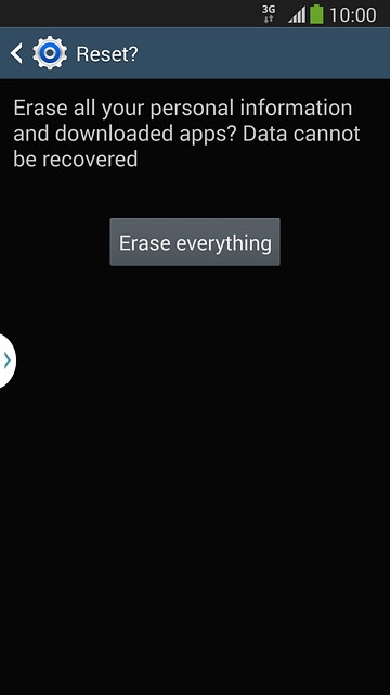 Press Erase everything.Wait a moment while the factory default settings are restored.Follow the instructions on the display to set up your phone and prepare it for use.
