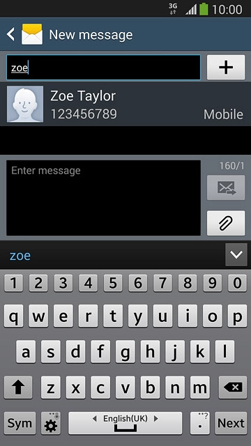 Key in the first letters of the required contact.Matching contacts are displayed.Press the required contact.
