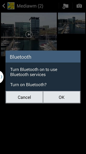 If Bluetooth is turned off:Press OK to turn on Bluetooth.
