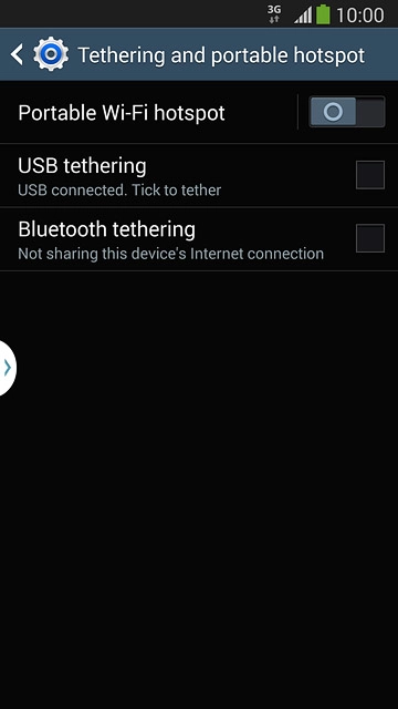 Press Portable Wi-Fi hotspot.