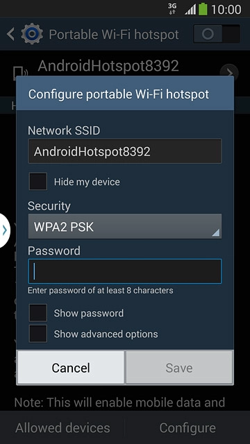 Press the field below 